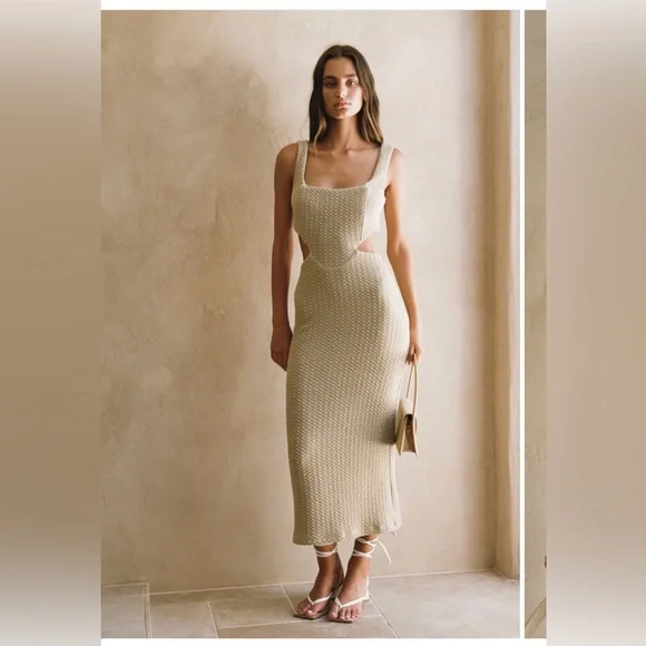 knee length dresses for ladies London Knit Midi Dress